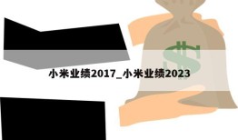 小米业绩2017_小米业绩2023