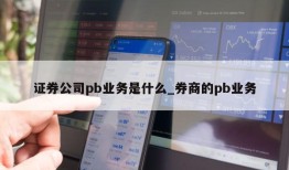 证券公司pb业务是什么_券商的pb业务