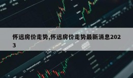 怀远房价走势,怀远房价走势最新消息2023