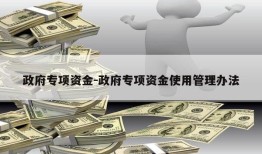 政府专项资金-政府专项资金使用管理办法