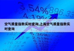 空气质量指数实时查询,上海空气质量指数实时查询