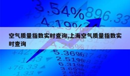 空气质量指数实时查询,上海空气质量指数实时查询