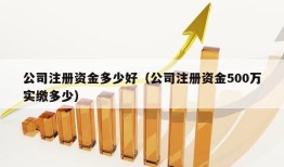 公司注册资金多少好（公司注册资金500万实缴多少）