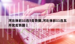 河北体彩11选5走势图,河北体彩11选五开奖走势图⋯