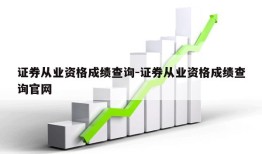 证券从业资格成绩查询-证券从业资格成绩查询官网