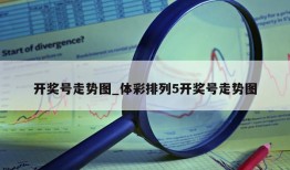 开奖号走势图_体彩排列5开奖号走势图