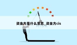 资金方是什么意思_资金方cis