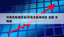 可再生能源资金|可再生能源资金 金额 生物质