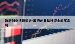 政府创业扶持资金-政府创业扶持资金能买车吗