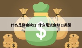 什么是资金缺口-什么是资金缺口类型