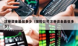 注册资金最低多少（保险公司注册资金最低多少）