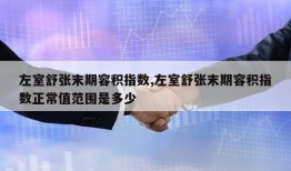 左室舒张末期容积指数,左室舒张末期容积指数正常值范围是多少