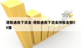 港股通南下资金-港股通南下资金持股金额50强