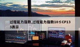 过程能力指数,过程能力指数10≤CP133表示