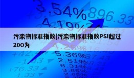 污染物标准指数|污染物标准指数PSI超过200为