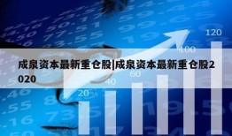 成泉资本最新重仓股|成泉资本最新重仓股2020