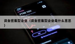 资金密集型企业（资金密集型企业是什么意思）