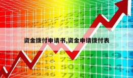 资金拨付申请书,资金申请拨付表