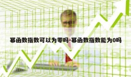 幂函数指数可以为零吗-幂函数指数能为0吗