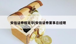 安信证券程定华|安信证券董事总经理