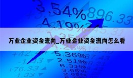 万业企业资金流向_万业企业资金流向怎么看