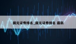 国元证券排名_国元证券排名 最新