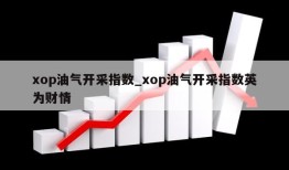 xop油气开采指数_xop油气开采指数英为财情