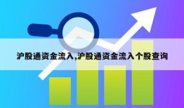 沪股通资金流入,沪股通资金流入个股查询