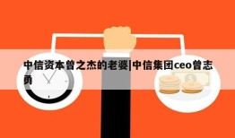 中信资本曾之杰的老婆|中信集团ceo曾志勇