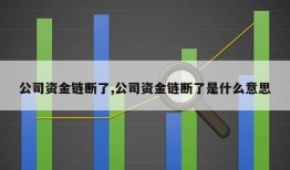 公司资金链断了,公司资金链断了是什么意思