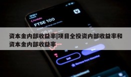 资本金内部收益率|项目全投资内部收益率和资本金内部收益率