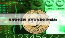 挪用资金案例_挪用资金案例祥和出纳