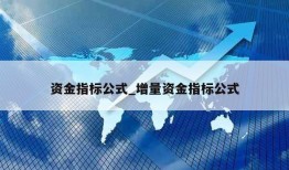 资金指标公式_增量资金指标公式