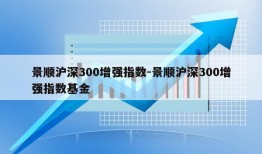 景顺沪深300增强指数-景顺沪深300增强指数基金