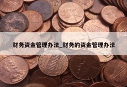 财务资金管理办法_财务的资金管理办法