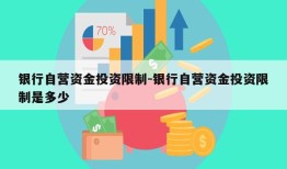 银行自营资金投资限制-银行自营资金投资限制是多少