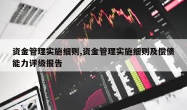 资金管理实施细则,资金管理实施细则及偿债能力评级报告