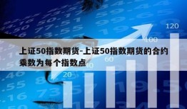 上证50指数期货-上证50指数期货的合约乘数为每个指数点