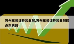 苏州东吴证券营业部,苏州东吴证券营业部网点东龚路