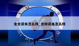 金合资本怎么样_合鲸资本怎么样