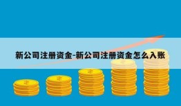 新公司注册资金-新公司注册资金怎么入账