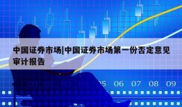 中国证券市场|中国证券市场第一份否定意见审计报告