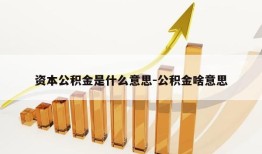 资本公积金是什么意思-公积金啥意思