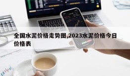 全国水泥价格走势图,2023水泥价格今日价格表