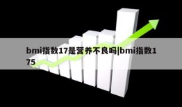 bmi指数17是营养不良吗|bmi指数175