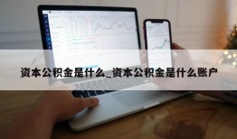 资本公积金是什么_资本公积金是什么账户