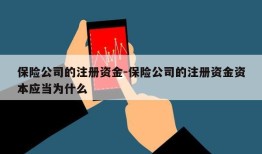 保险公司的注册资金-保险公司的注册资金资本应当为什么