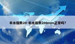 羊水指数20-羊水指数200mm正常吗?