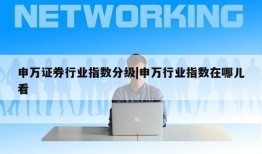 申万证券行业指数分级|申万行业指数在哪儿看