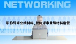 职称评审业绩材料_职称评审业绩材料造假